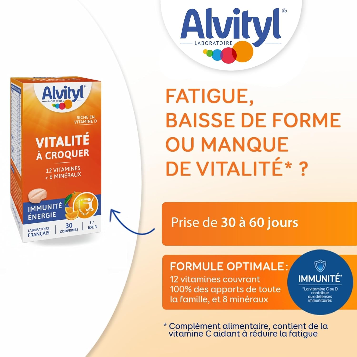 ALVITYL — Comprimés à croquer Vitalité 30 comprimés – Image 2