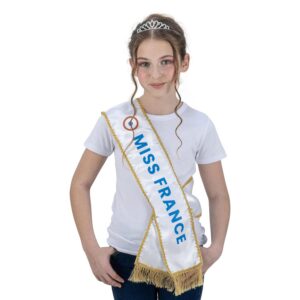 CHAKS — Ensemble d’accessoires Miss France avec écharpe et diadème