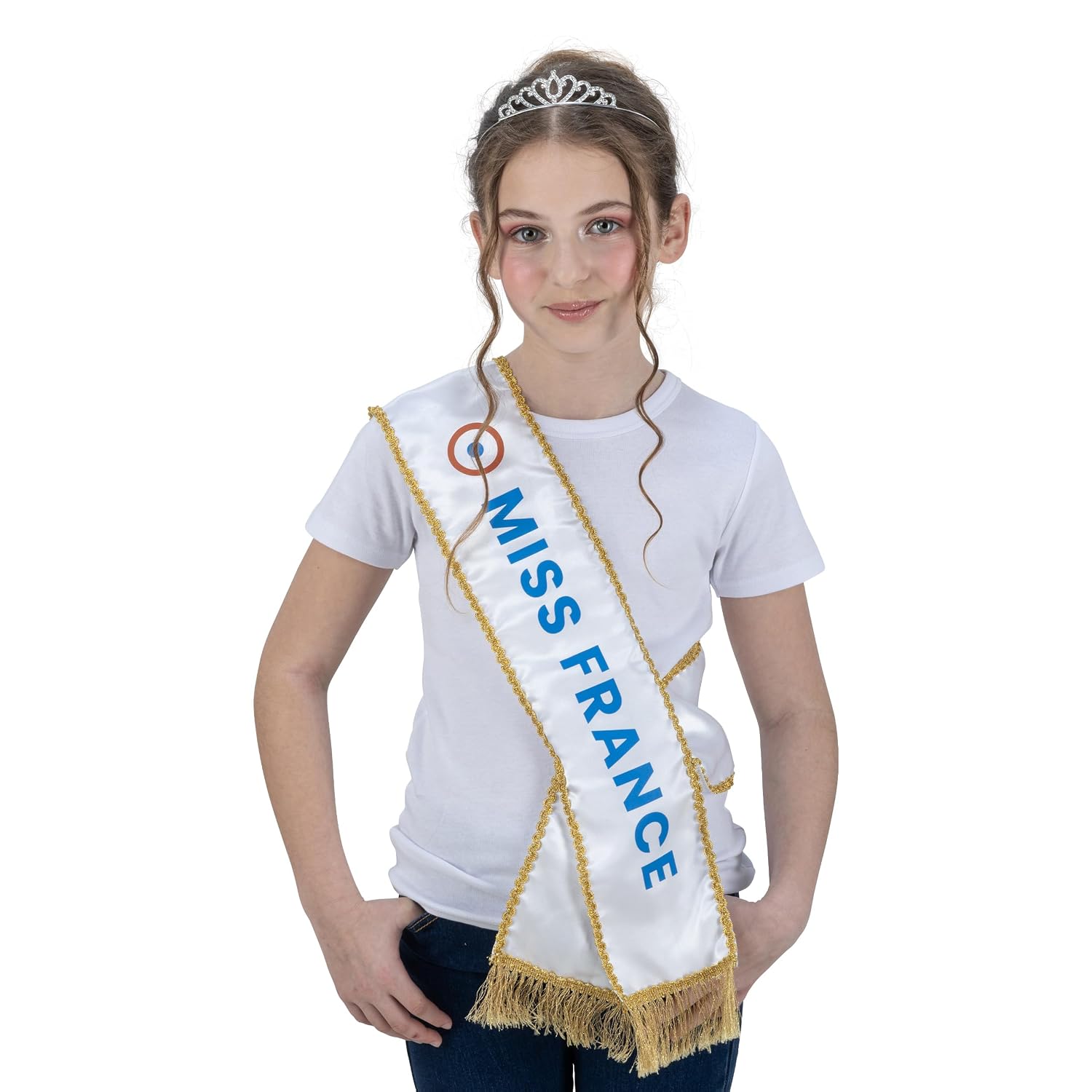 CHAKS — Ensemble d’accessoires Miss France avec écharpe et diadème