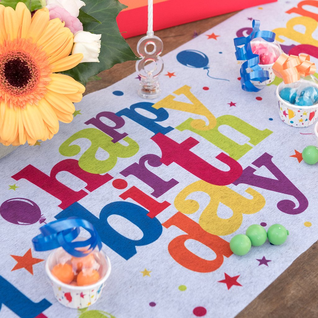 SANTEX — Chemin de table Happy Birthday 30 cm x 5 m – Image 4