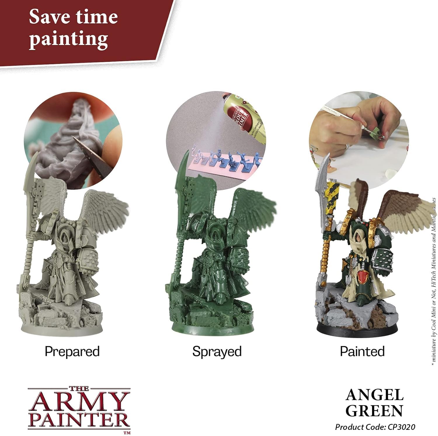 THE ARMY PAINTER Colour Primer Angel Green — Spray acrylique 400 ml – Image 2