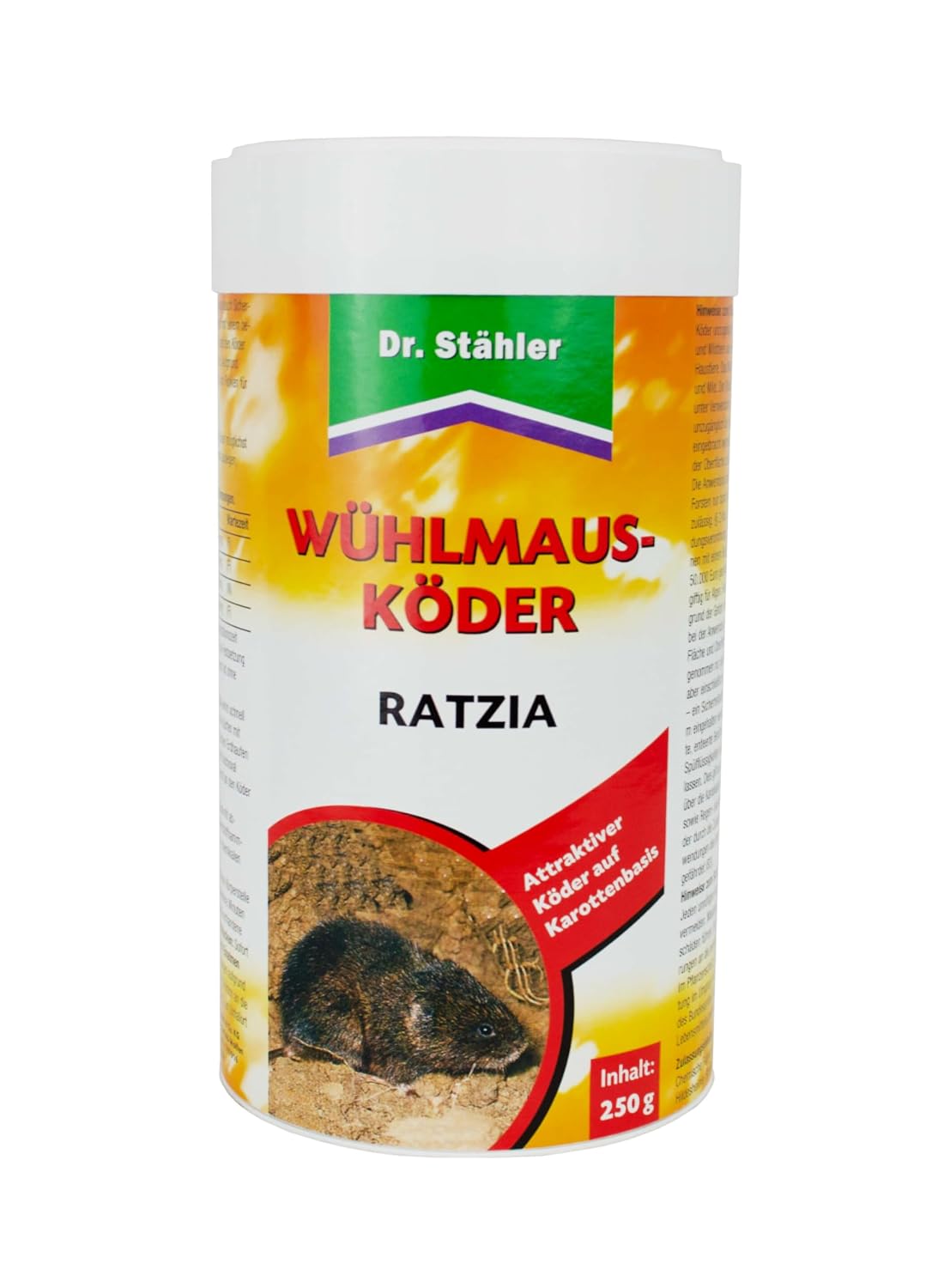 DR. STÄHLER Ratzia — Leurre pour campagnols 250 g