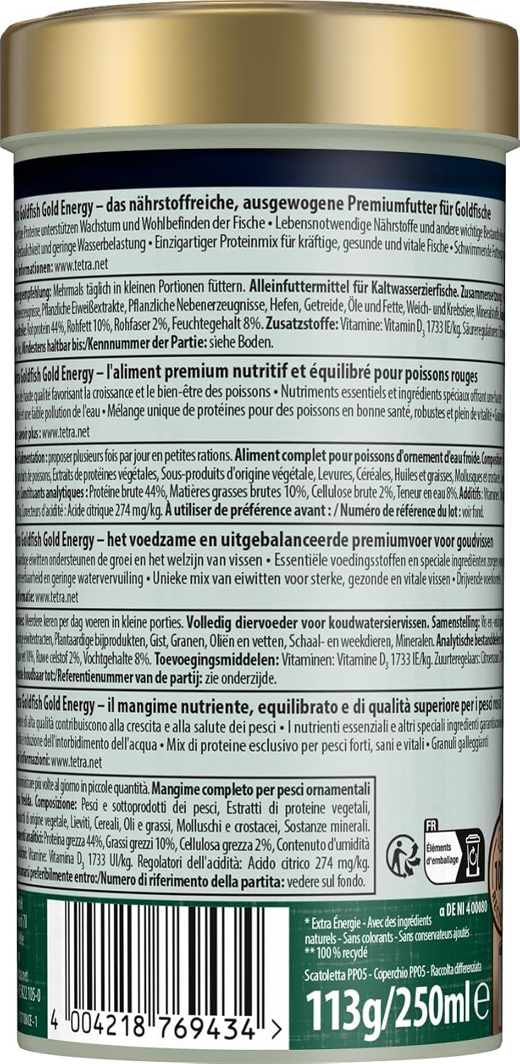 TETRA Goldfish Gold Energy — Aliment complet granulés 250 ml – Image 2