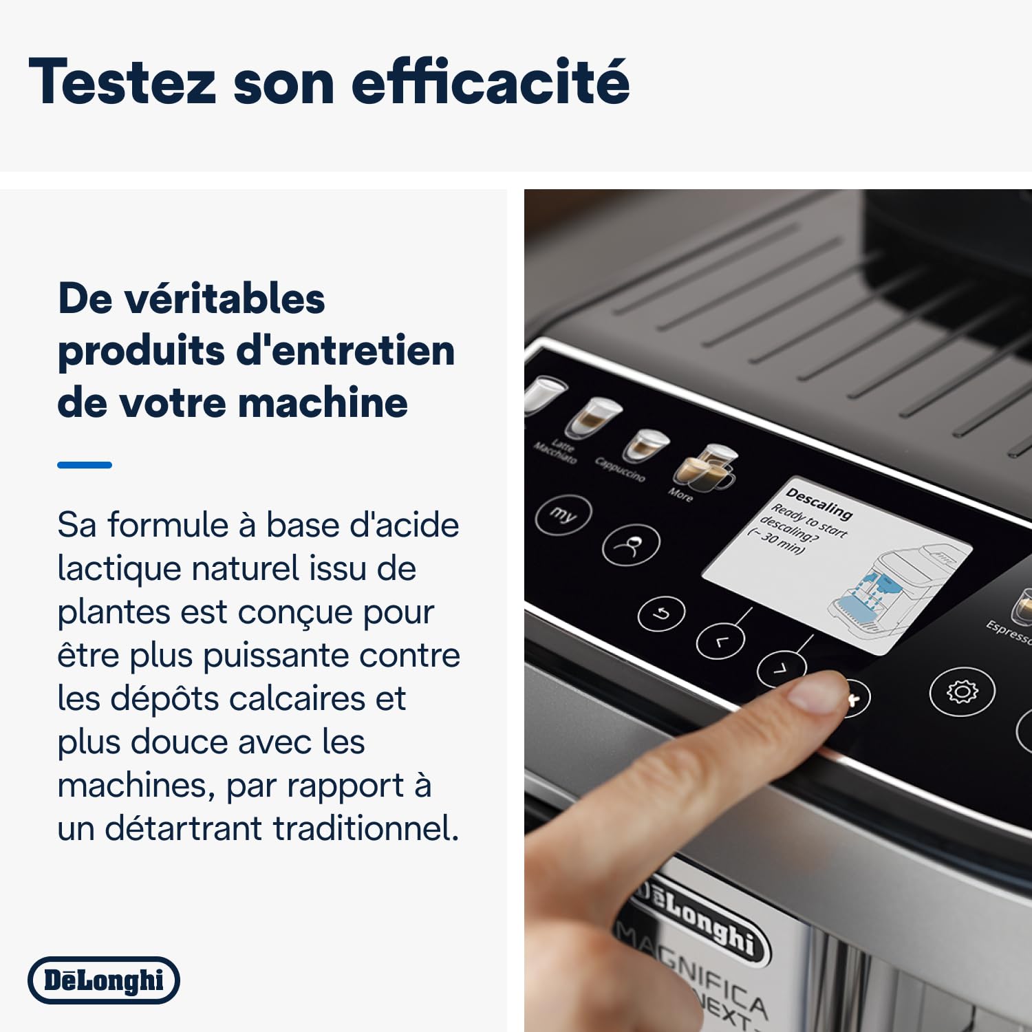De'Longhi EcoDecalk Mini DLSC200, Anticalcaire, Nokalk pour Machine a Café, 2 x 100 ml, Marron – Image 10