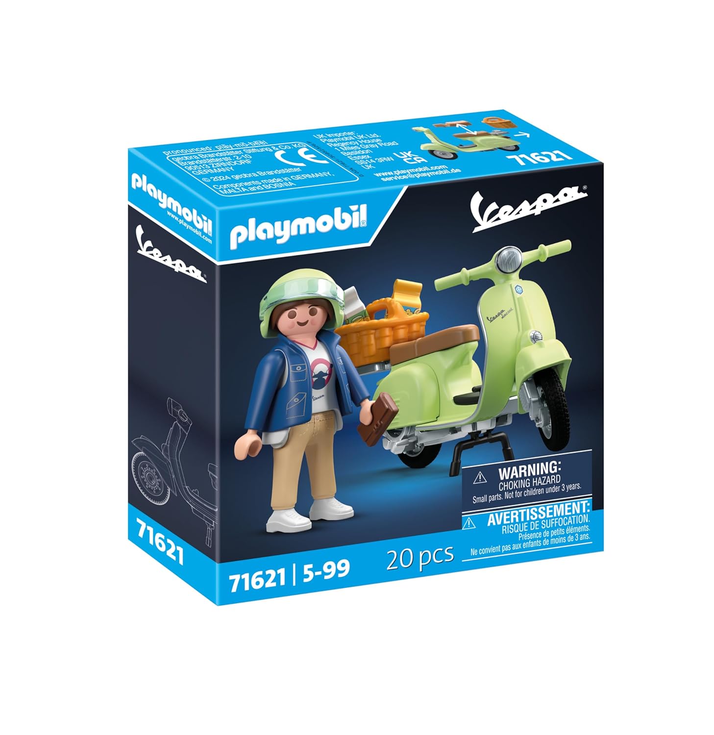PLAYMOBIL 71621 — Vespa 150 Sprint Veloce vert clair – Image 43