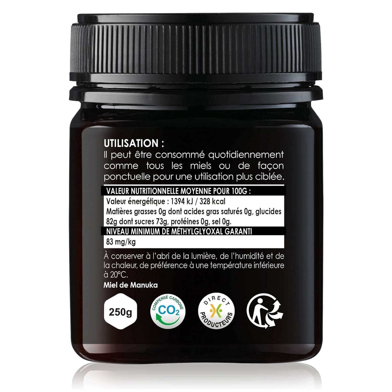 COMPTOIRS ET COMPAGNIES — Miel de Manuka Actif IAA5+ 250g – Image 3