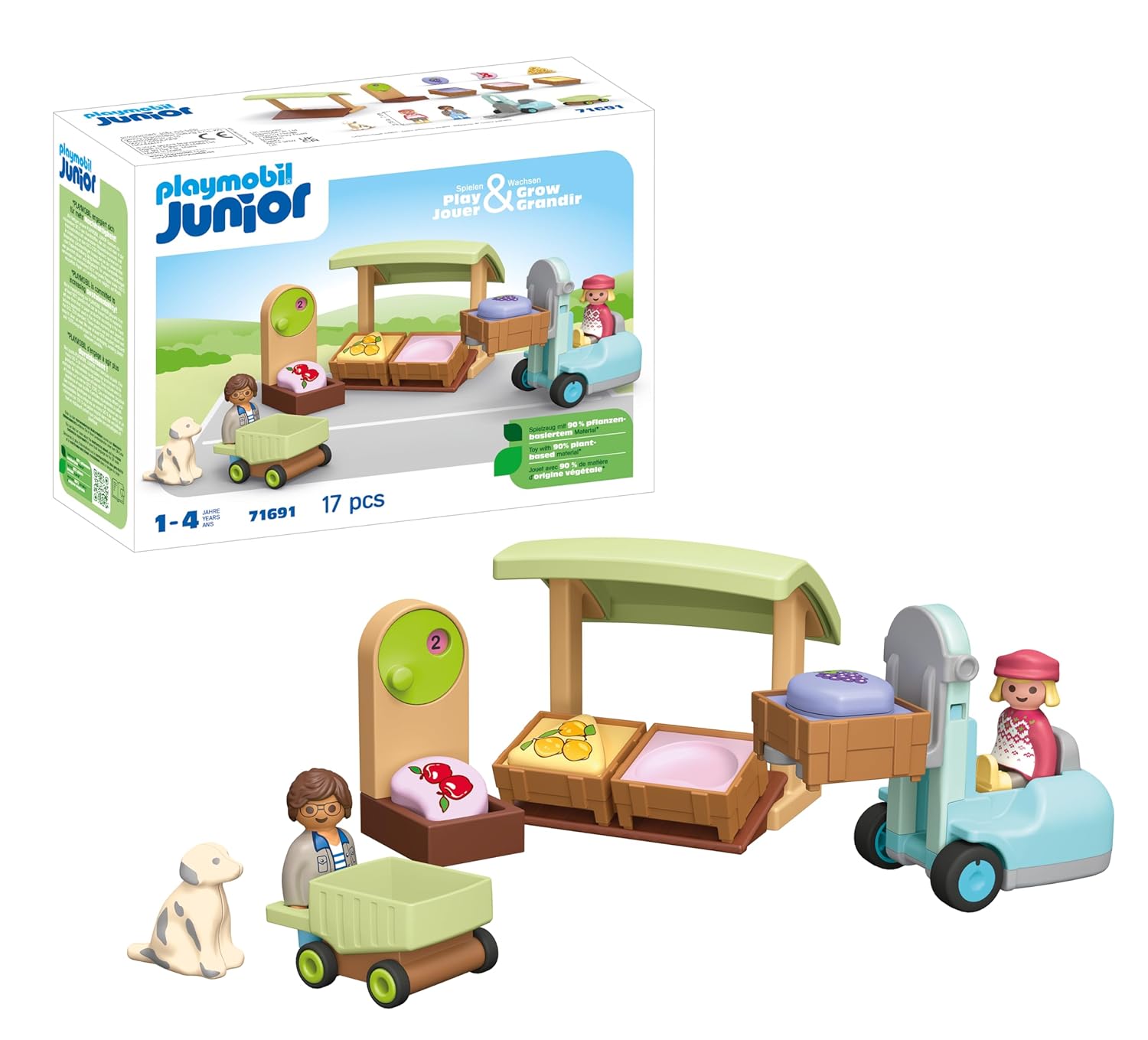 PLAYMOBIL Junior 71691 — Étal de Fruits et Légumes Bio