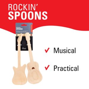Alternative view of KIKKERLAND — Couverts à Salade en Bois Forme Guitare x2