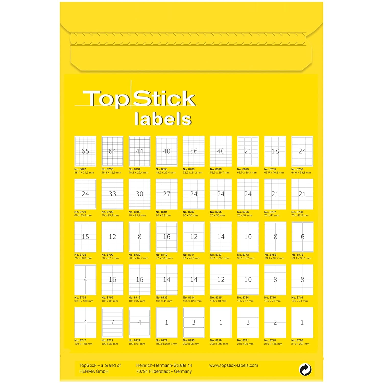 TOP STICK — Étiquettes blanches 105 x 74 mm – Image 12