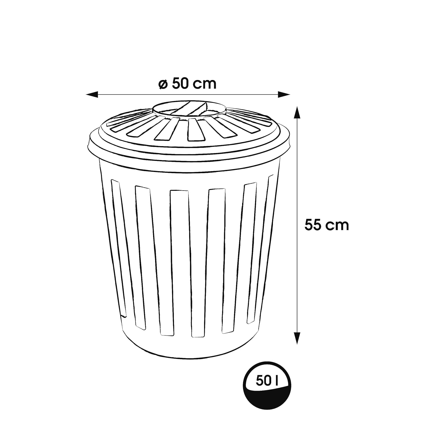 KEEEPER Supermax — Bac avec couvercle 50 l – Image 2