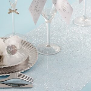 Alternative view of SANTEX — Chemin de table en tulle pailleté argent 30 cm x 5 m