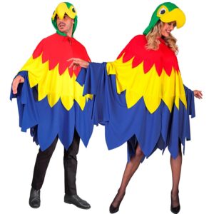 WIDMANN — Costume perroquet poncho à capuche