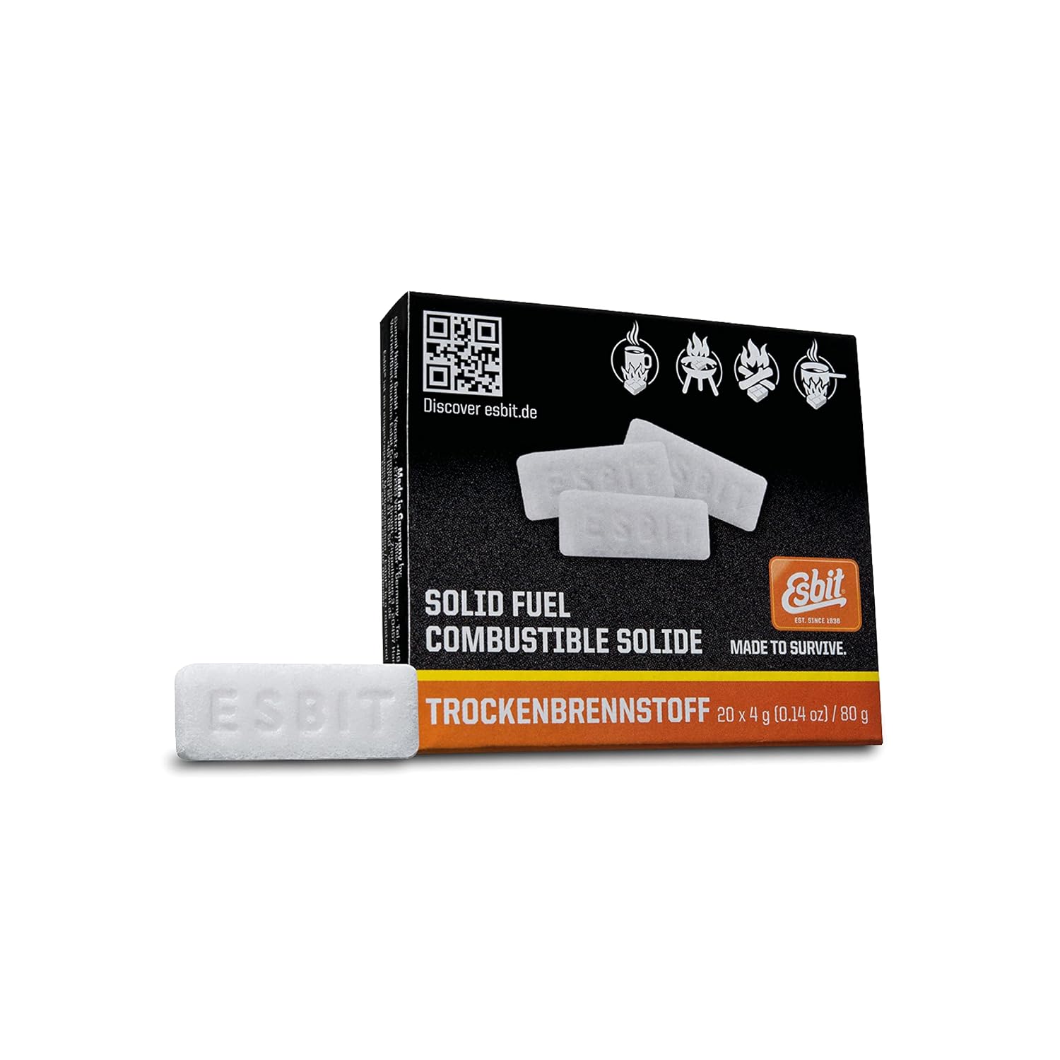 Esbit Trockbrennstoff 20 Comprimés pour Cuisiner et Réchauffer de Mets – Image 18