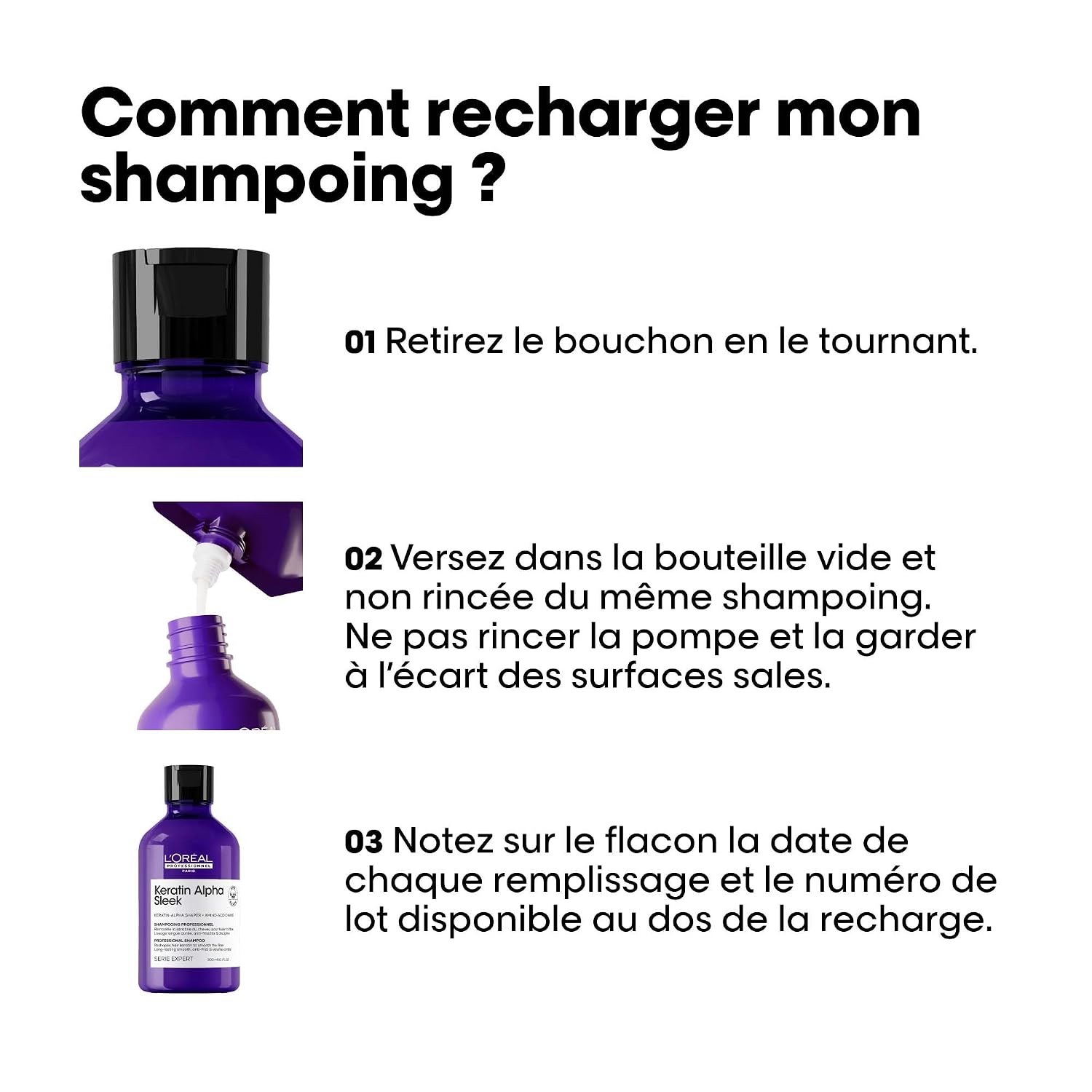 L'OREAL PROFESSIONNEL — Shampoing disciplinant recharge 500 ml – Image 3