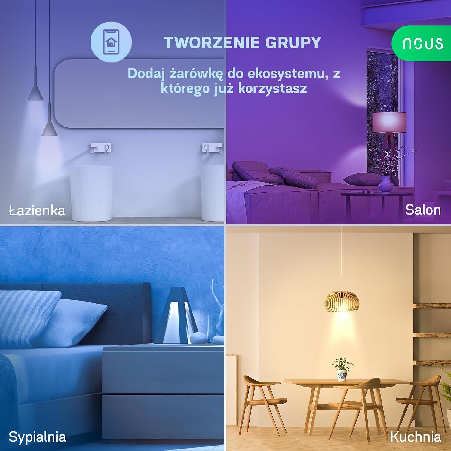 NOUS P3 — Ampoule LED Connectée E27 RGB Dimmable – Image 4