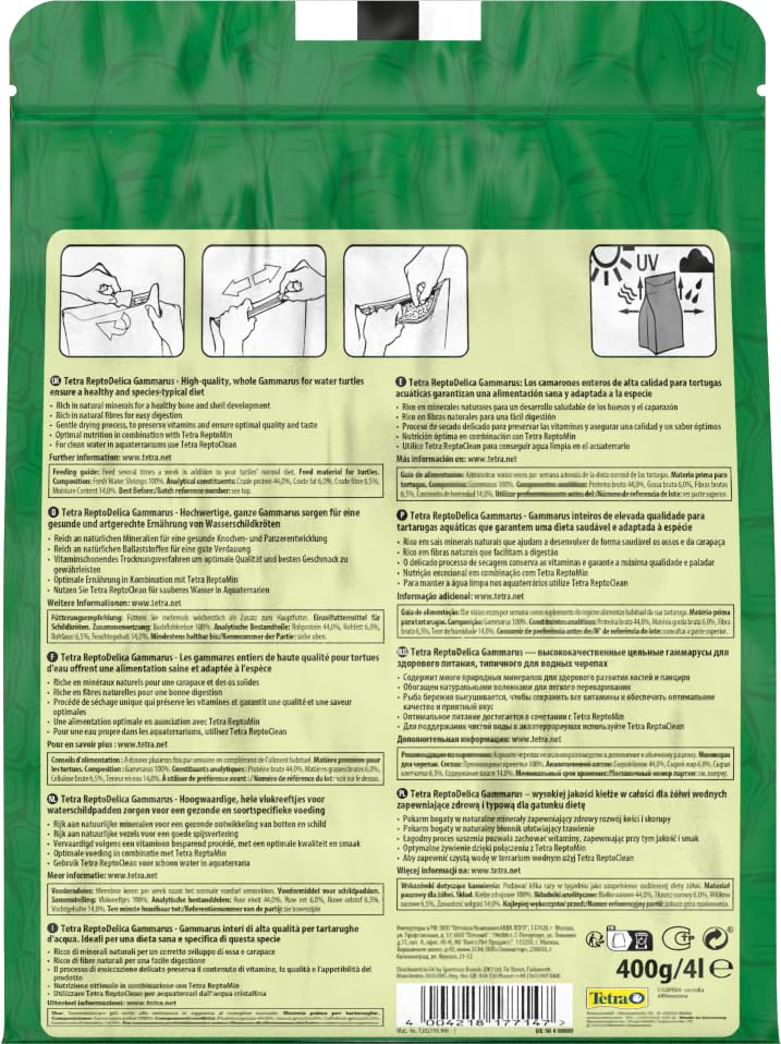TETRA Gammarus — Aliment naturel pour tortues aquatiques 4L## – Image 2