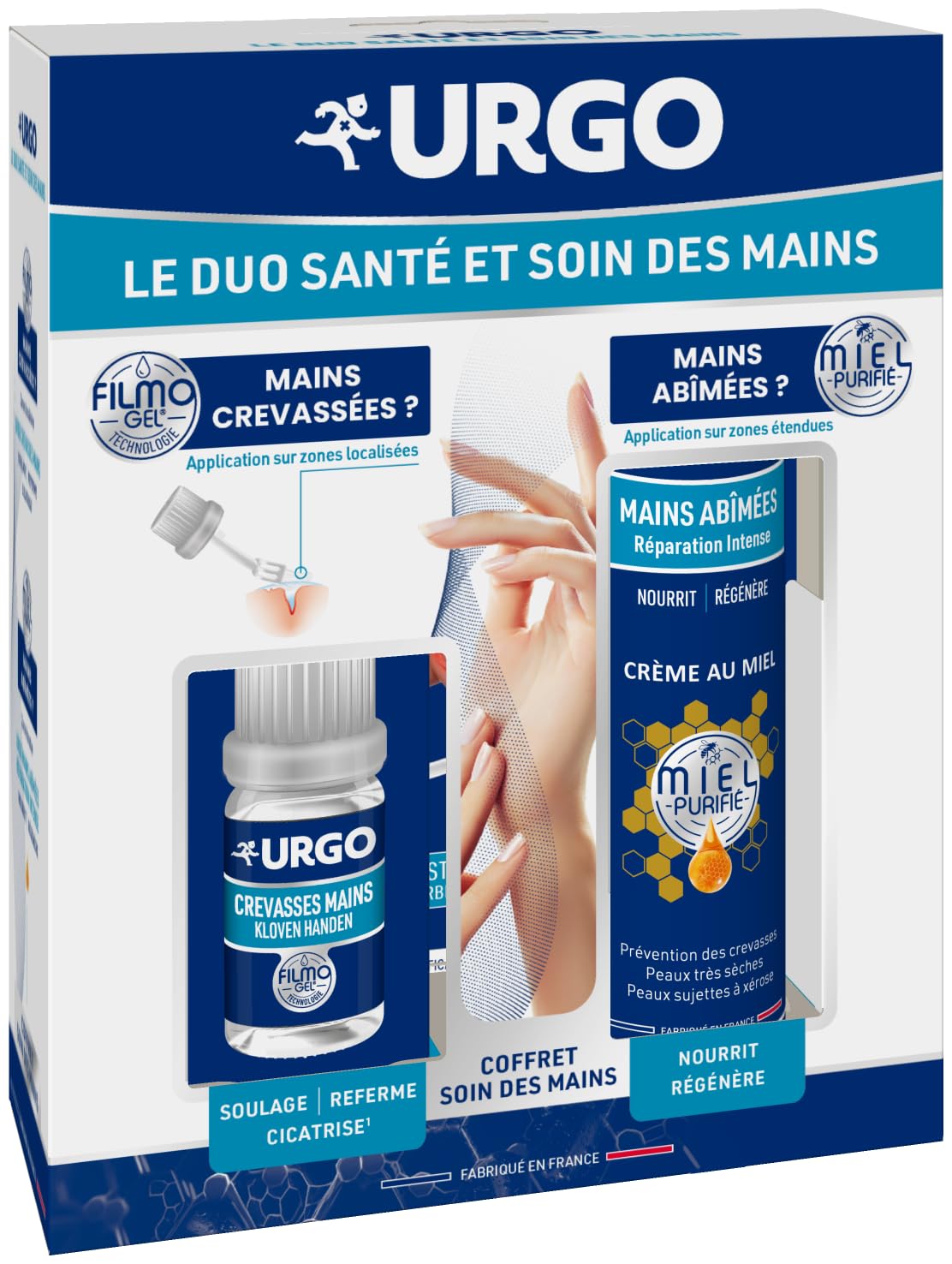 URGO — Pack duo soin des mains Filmogel + crème miel