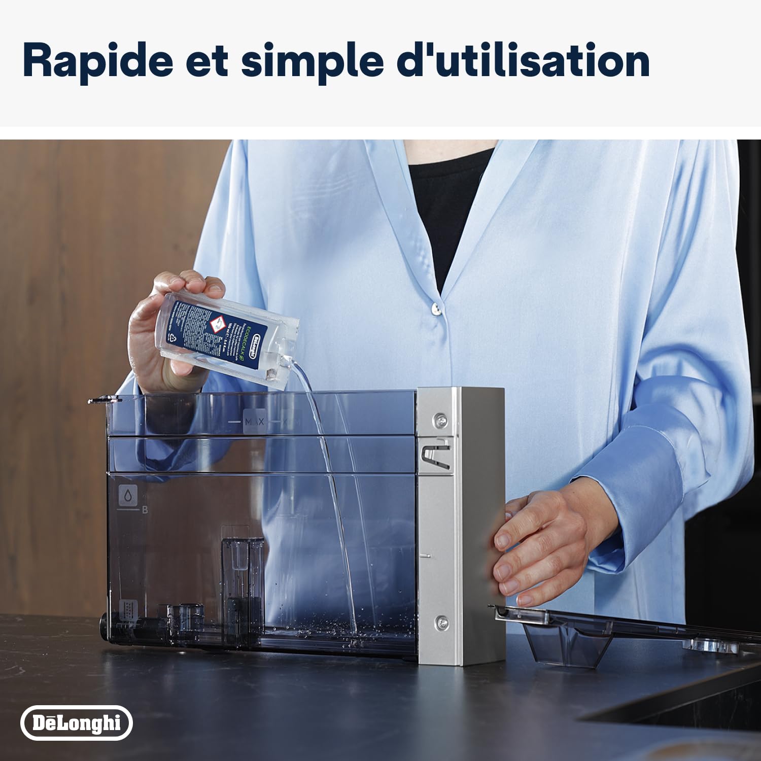 De'Longhi EcoDecalk Mini DLSC200, Anticalcaire, Nokalk pour Machine a Café, 2 x 100 ml, Marron – Image 14