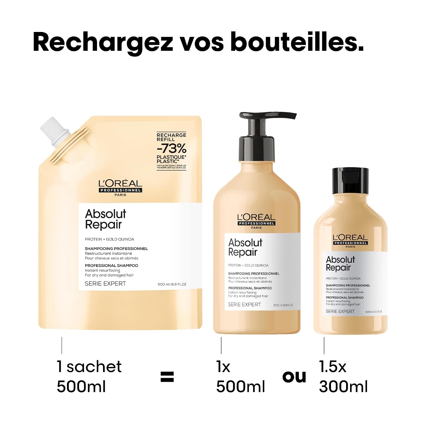 L'OREAL PROFESSIONNEL Absolut Repair — Shampoing restructurant 500 ml – Image 5