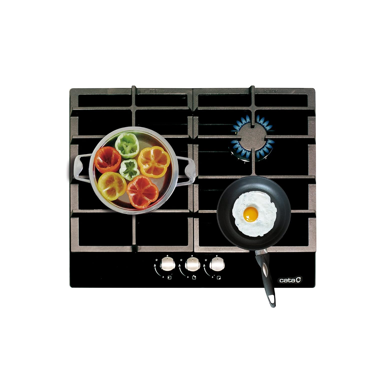 CATA LCI 6021 WH — Plaque de cuisson gaz 3 feux 59 cm – Image 12