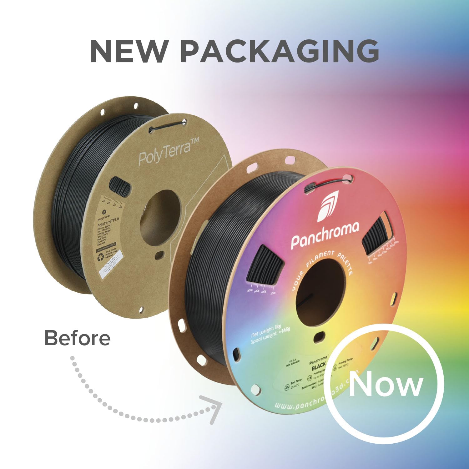 POLYMAKER Panchroma — Filament PLA mat dégradé 1,75 mm 1 kg – Image 6