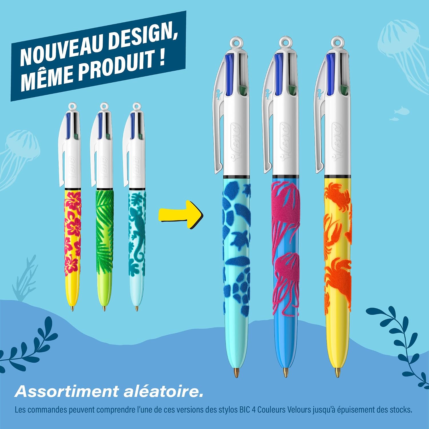 BIC 4 Couleurs Velours — Boîte de 12 Stylos-Bille Pointe Moyenne – Image 3