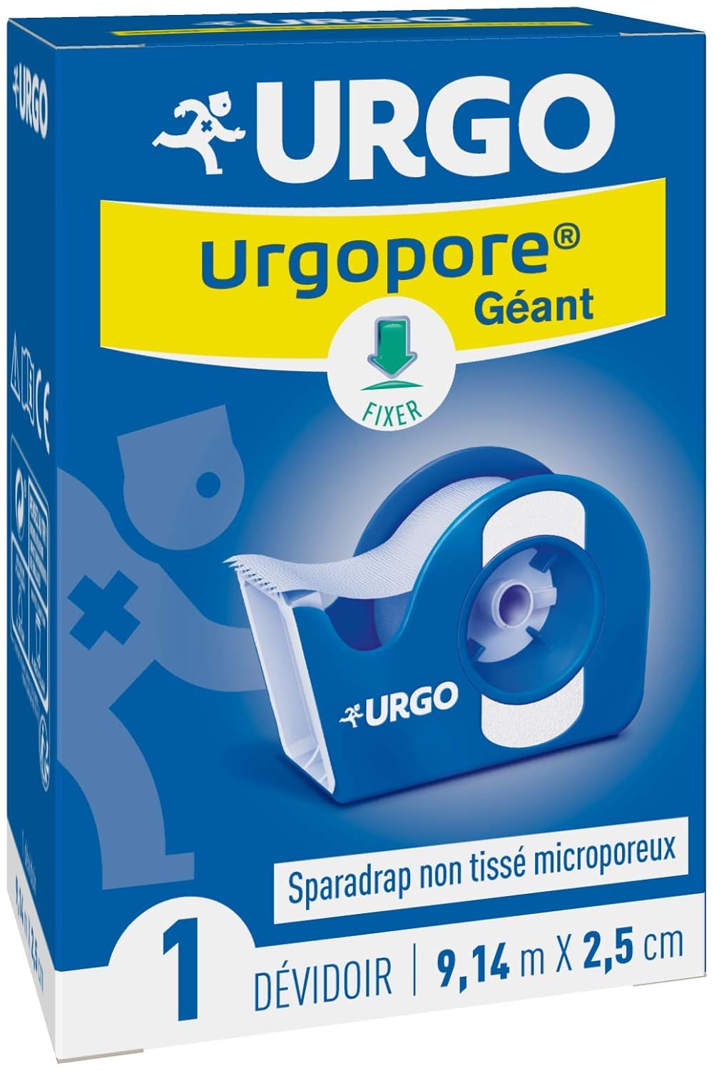 URGO — Sparadrap microporeux avec dévidoir 9,14 m x 2,5 cm