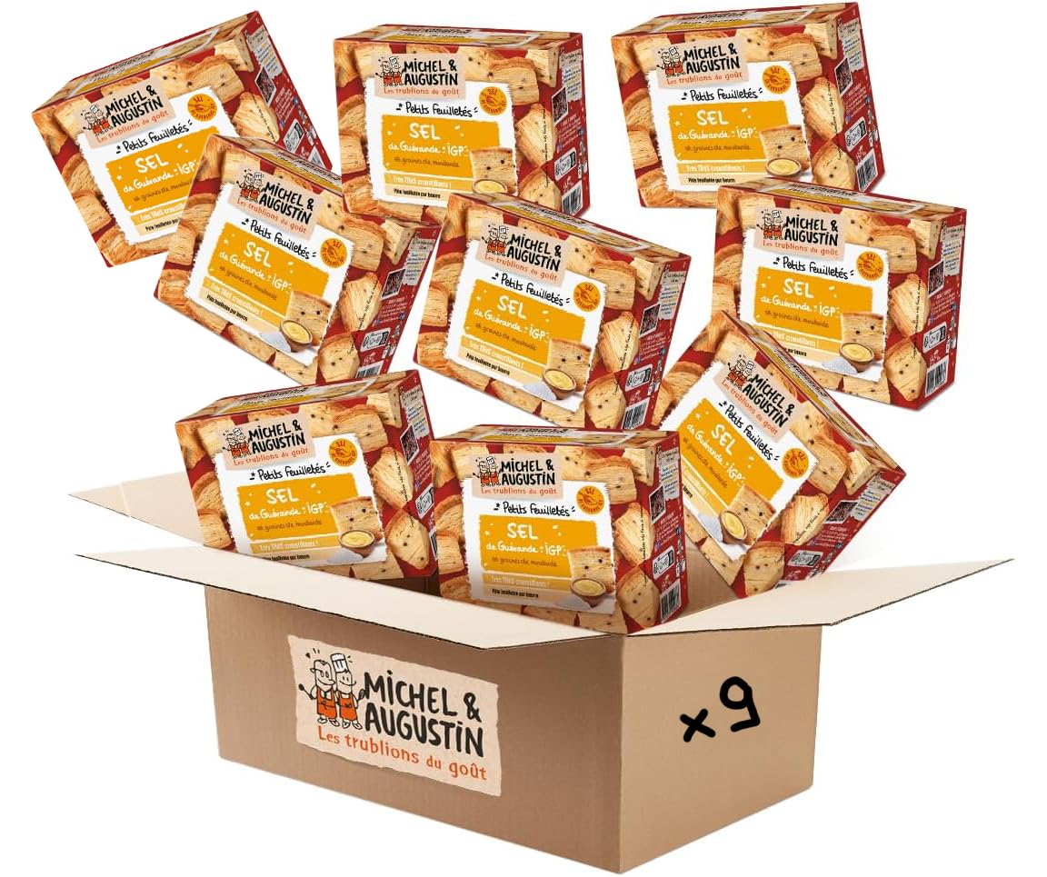MICHELIN — Petits feuilletés sel de Guérande et moutarde 9x80g