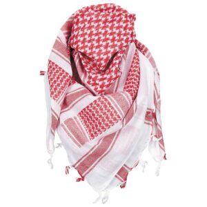 MFH PLO — Écharpe de cou Shemagh rouge/blanc 115 x 110 cm