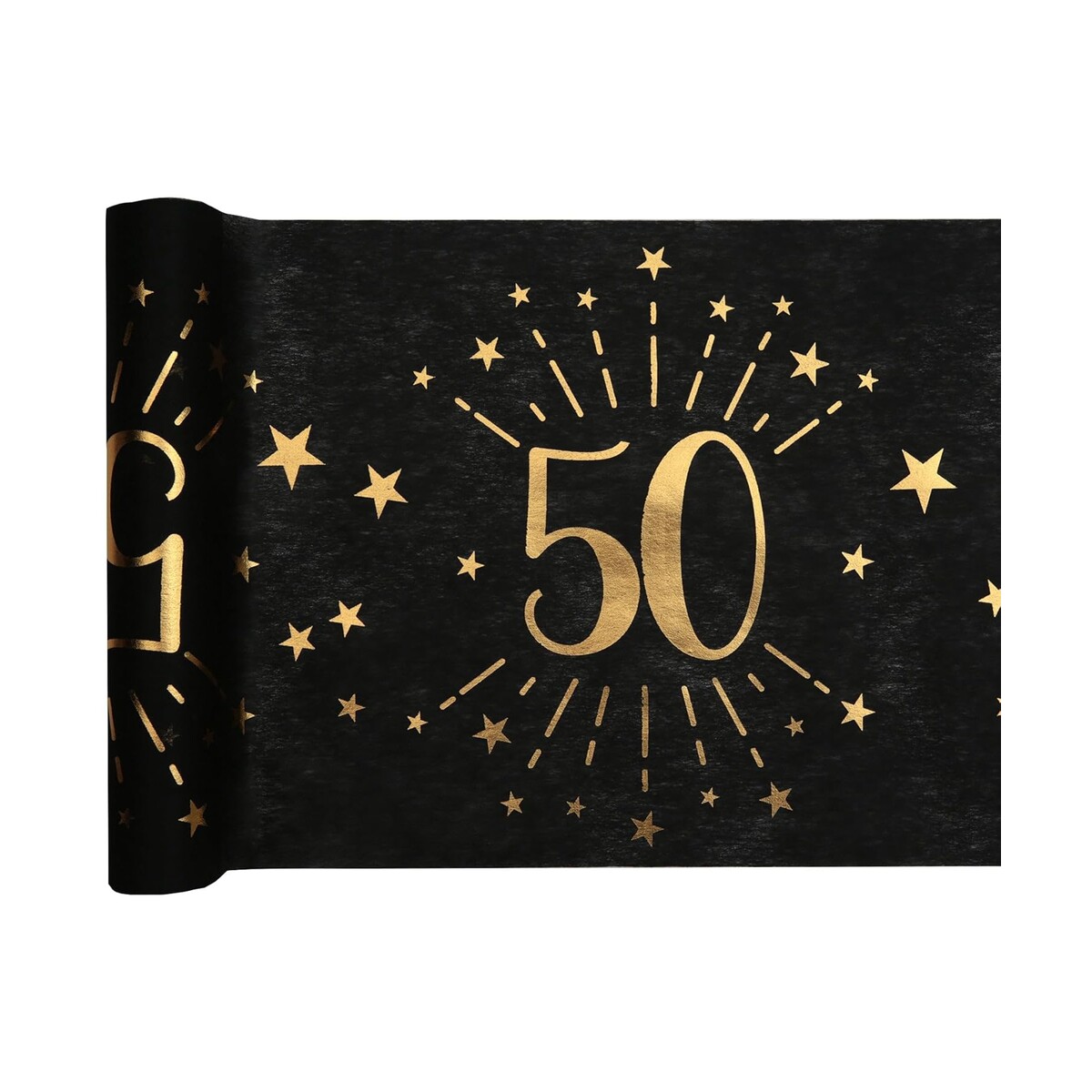 SANTEX — Chemin de Table 50 Ans Noir/Or