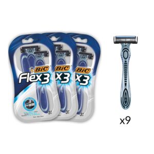 Alternative view of BIC Flex 3 — Rasoirs jetables homme x9