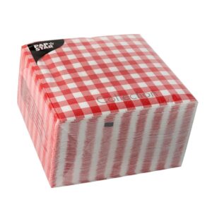PAPSTAR — Serviettes motif Vichy 30 x 30 cm x100