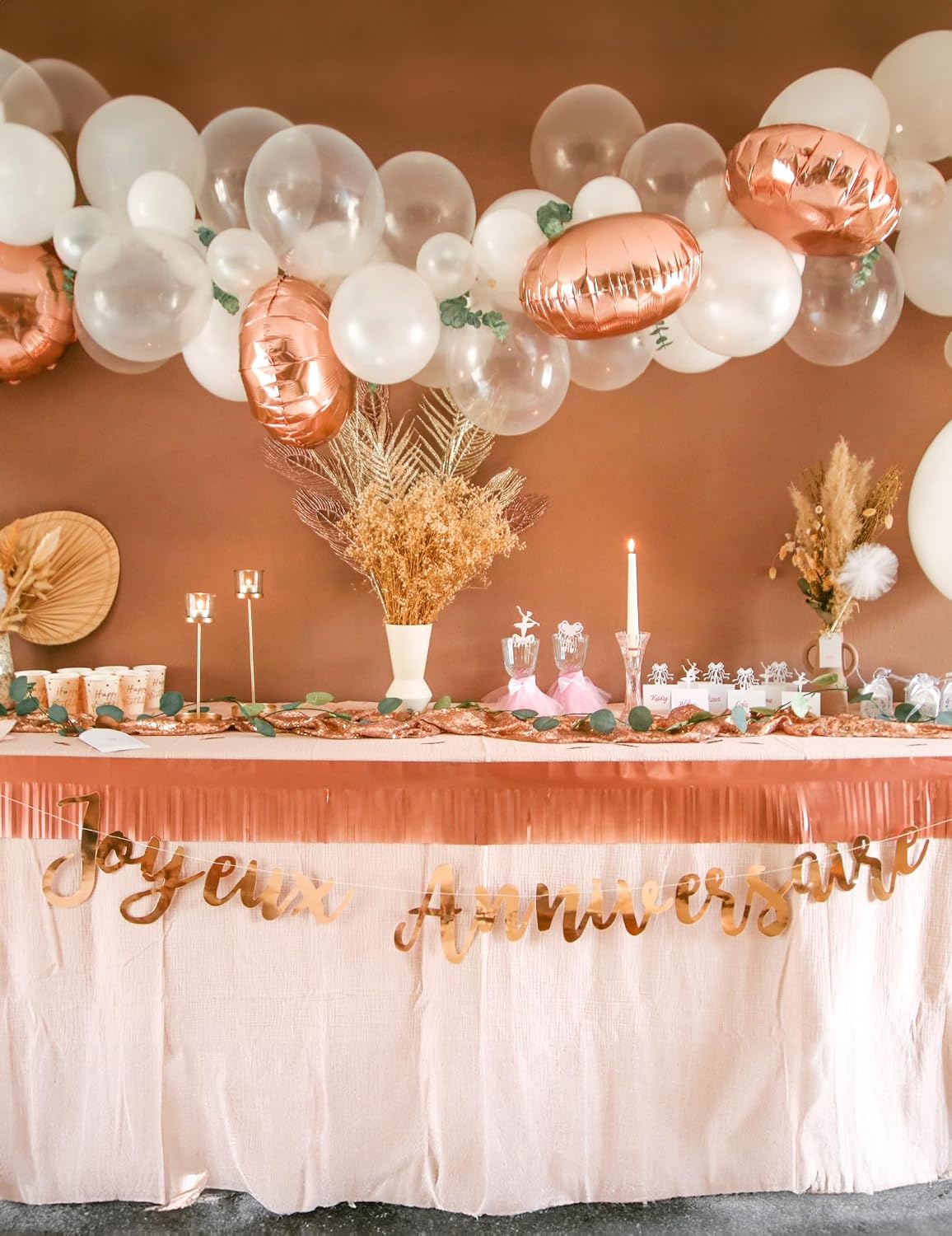 ROSE GOLD — Guirlande Joyeux Anniversaire 1,80 m – Image 3