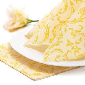 PAPSTAR Royal Collection — Lot de 50 serviettes 40 x 40 cm jaunes