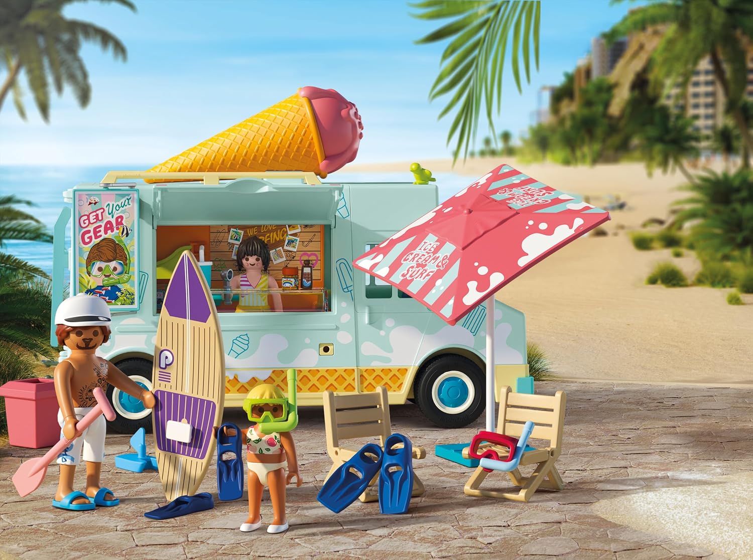 PLAYMOBIL — Camion de glaces avec surf shop – Image 3