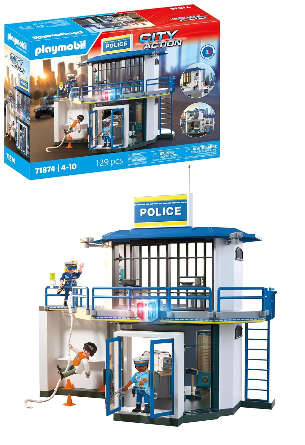 PLAYMOBIL Action Heroes — Poste de Police avec Local de Recherche – Image 10