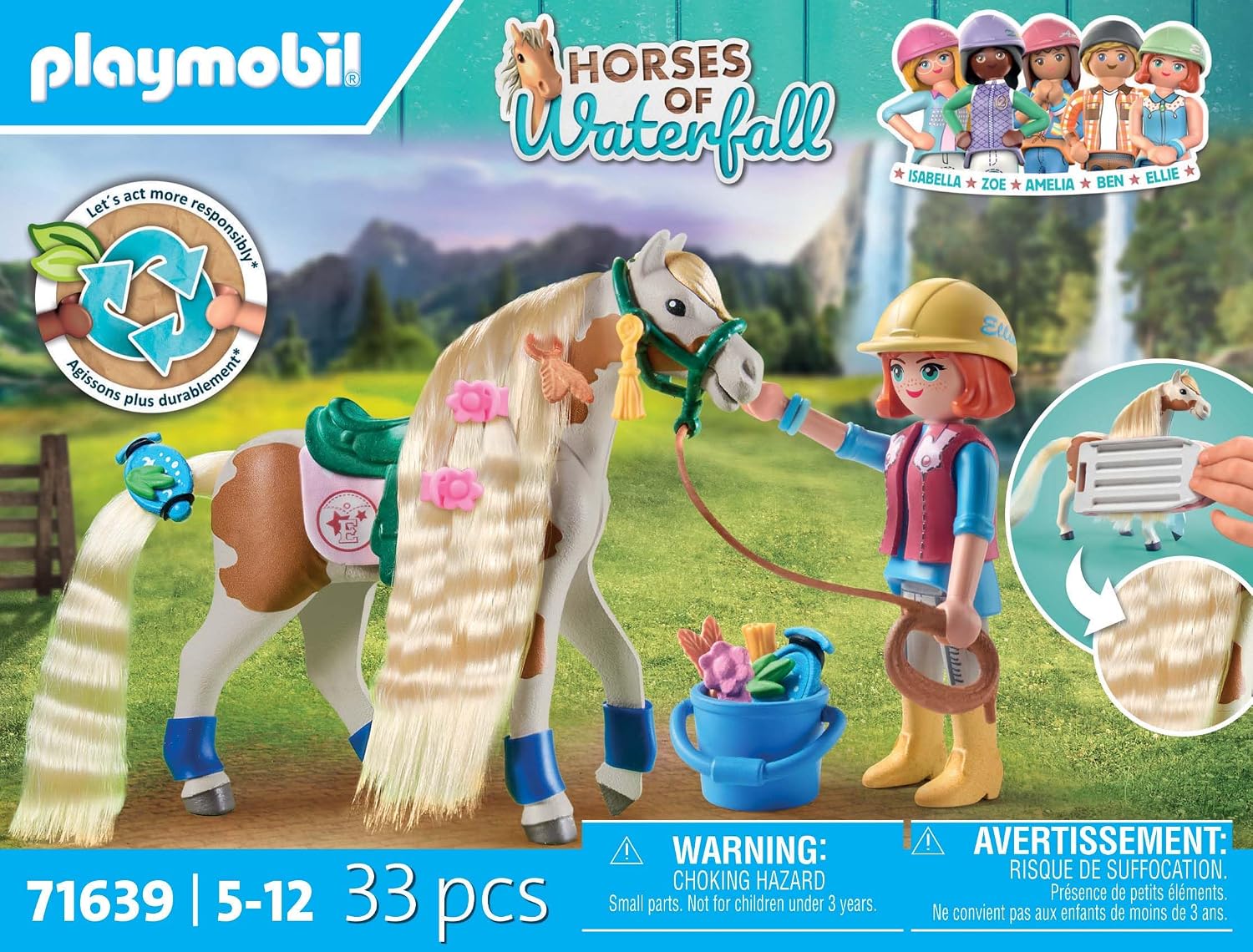 PLAYMOBIL Horses of Waterfall — Ellie avec cheval et accessoires – Image 16