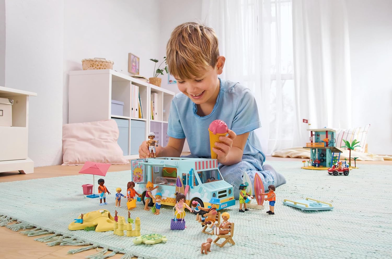PLAYMOBIL — Camion de glaces avec surf shop – Image 54