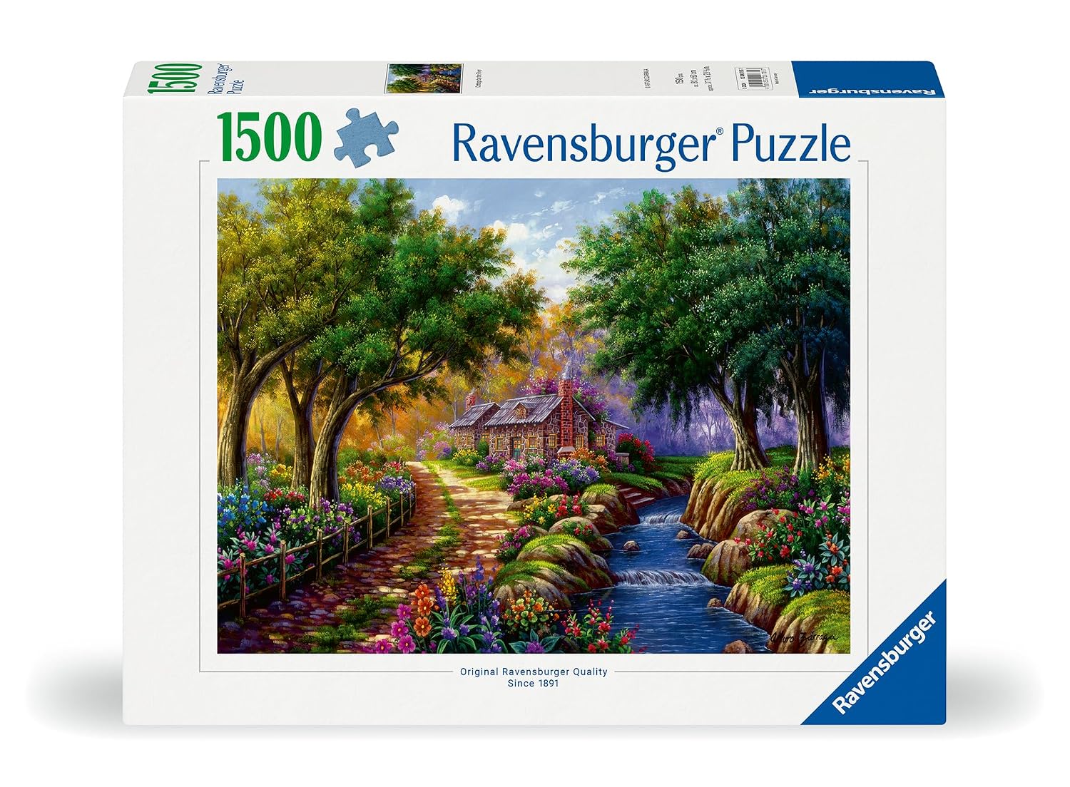 RAVENSBURGER — Puzzle 1500 pièces Cottage au Bord de la Rivière – Image 3