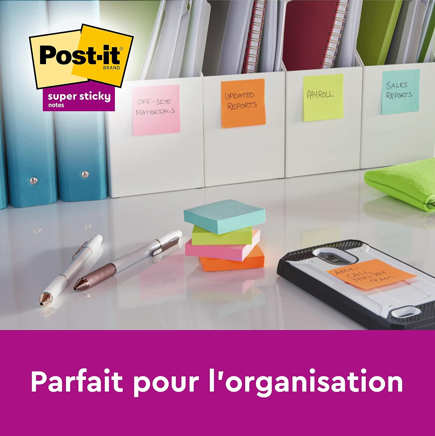 POST-IT Z-Notes Super Sticky — Pack 12 Blocs 76 x 76 mm – Image 61