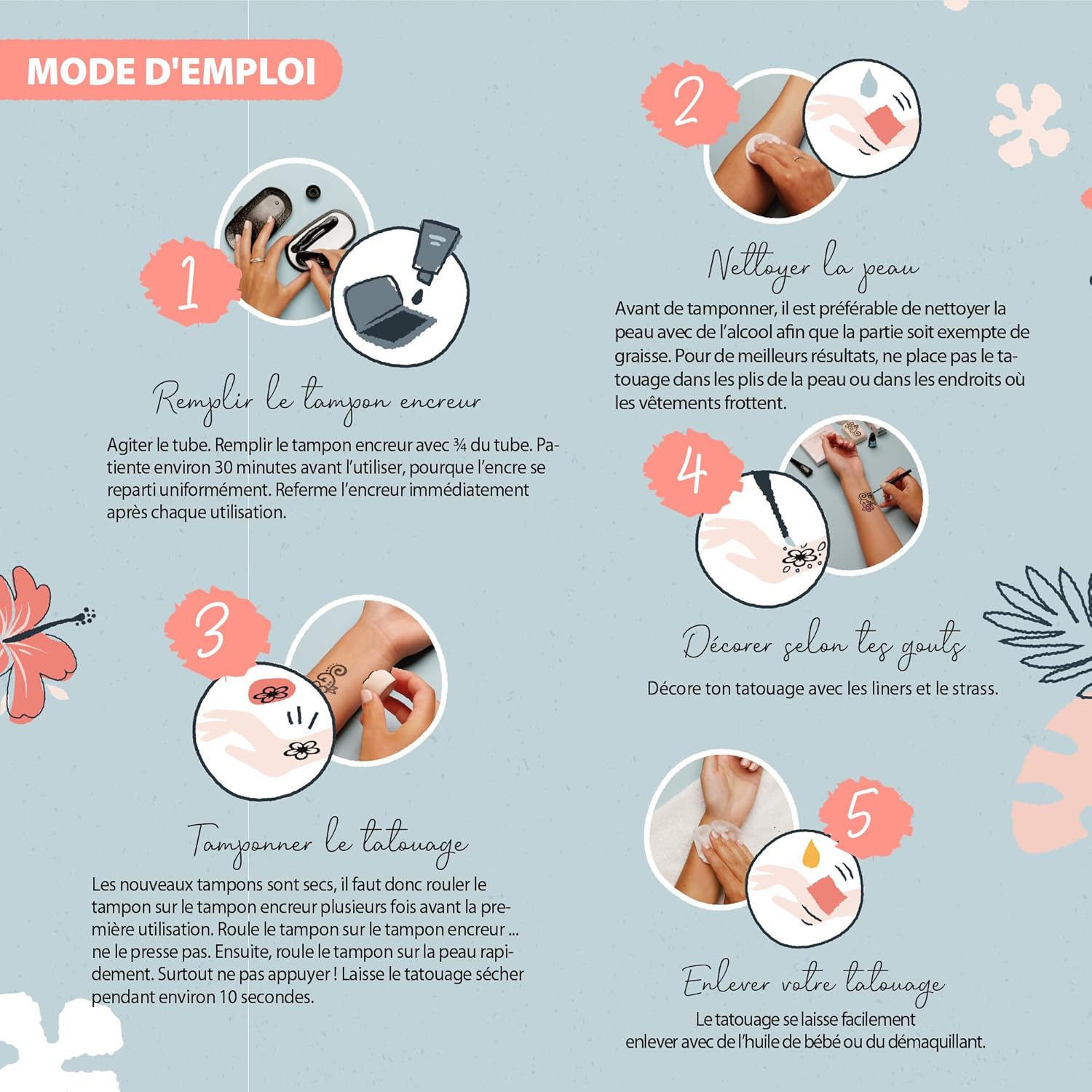 LADOT — Tampon Tatouage Temporaire Rose en Céramique – Image 14