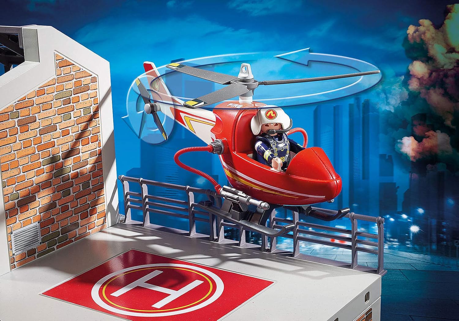 PLAYMOBIL City Action 9462 — Caserne de Pompiers avec Hélicoptère – Image 13
