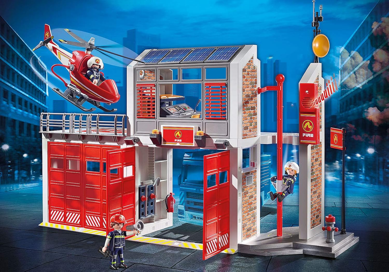 PLAYMOBIL City Action 9462 — Caserne de Pompiers avec Hélicoptère – Image 10