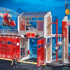 Alternative view of PLAYMOBIL City Action 9462 — Caserne de Pompiers avec Hélicoptère