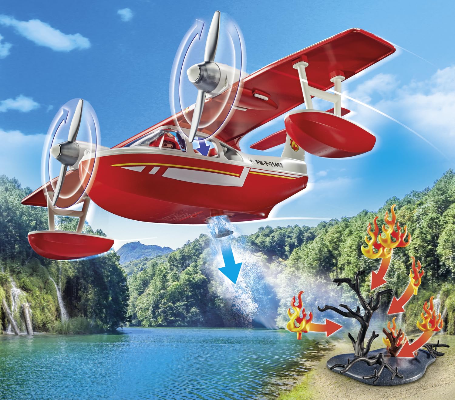 PLAYMOBIL Action Heroes 71463 — Hydravion avec pompier – Image 20
