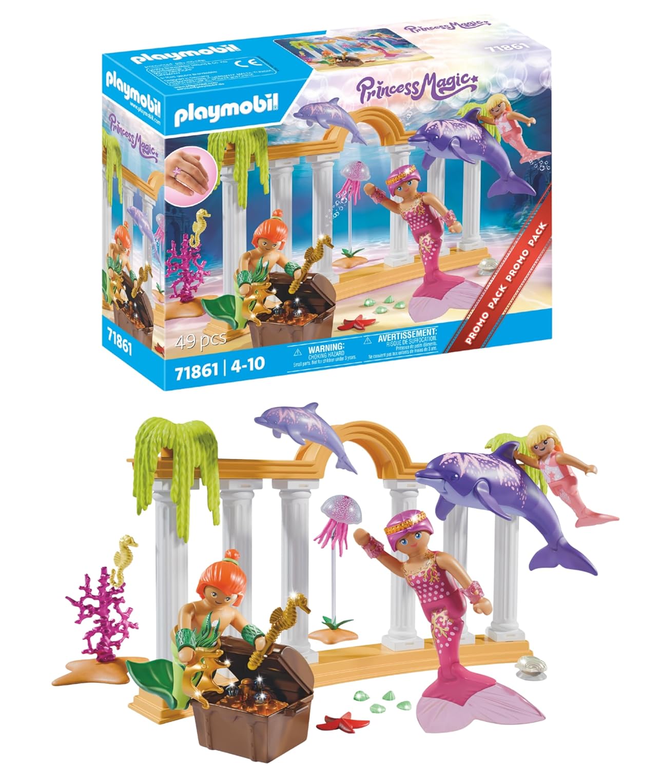 PLAYMOBIL — Pack promo sirènes trésor avec dauphins – Image 2