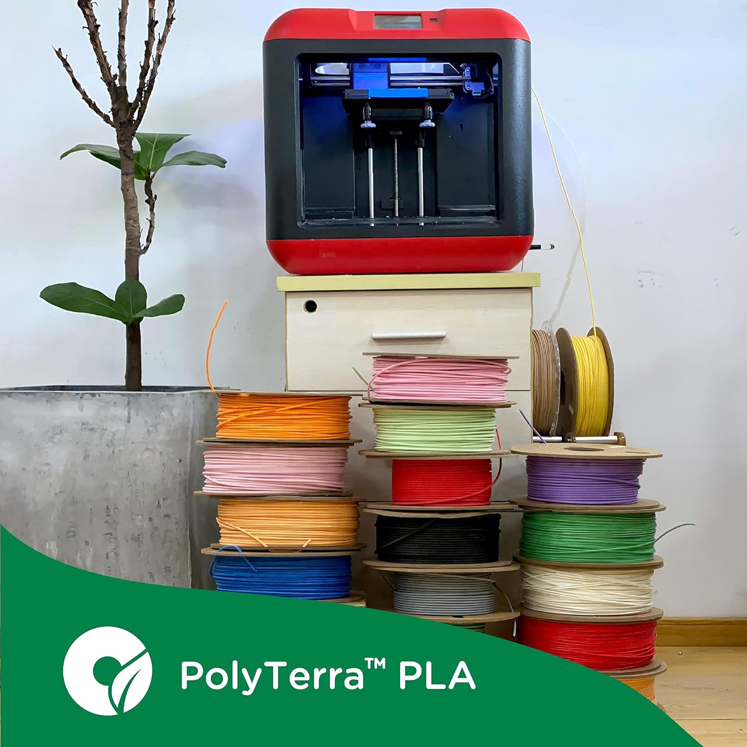 POLYMAKER PolyTerra — Filament PLA 2,85 mm 1kg rouge mat – Image 7
