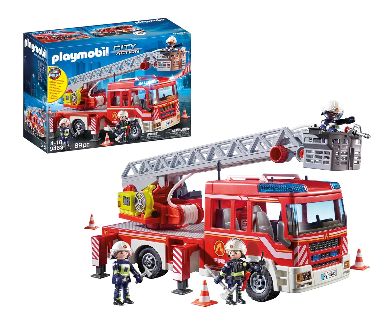 PLAYMOBIL City Action 9463 — Camion de Pompiers sonore## – Image 45