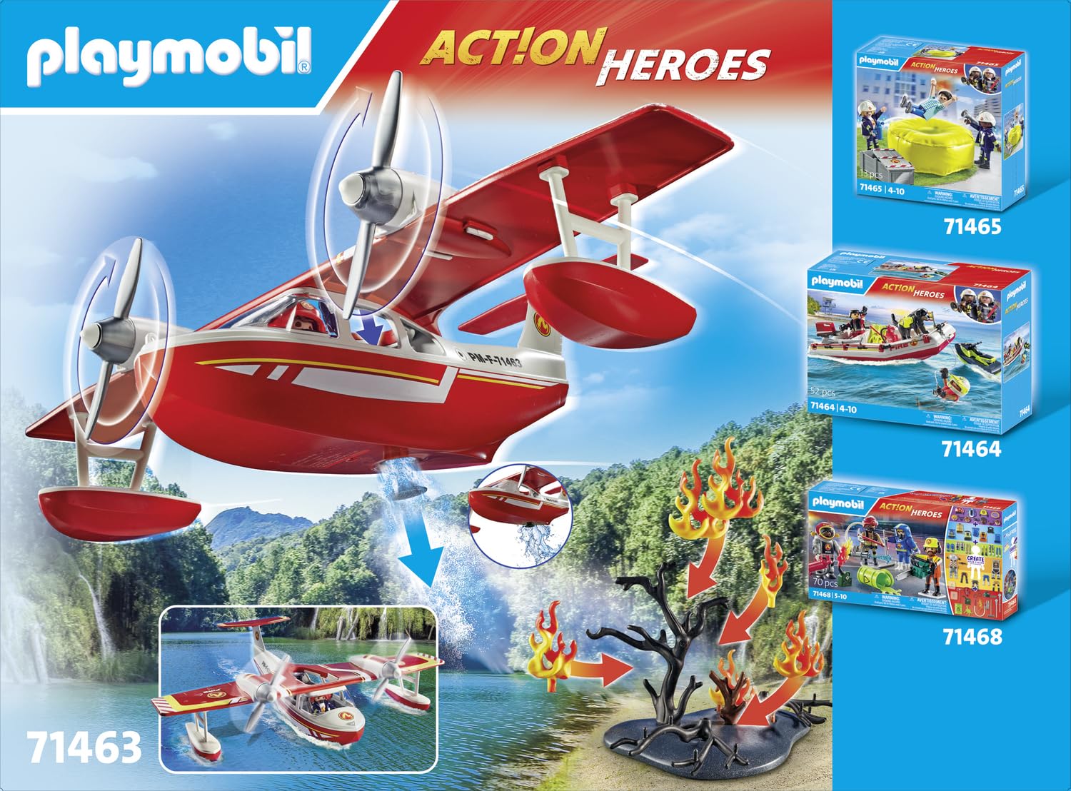 PLAYMOBIL Action Heroes 71463 — Hydravion avec pompier – Image 5