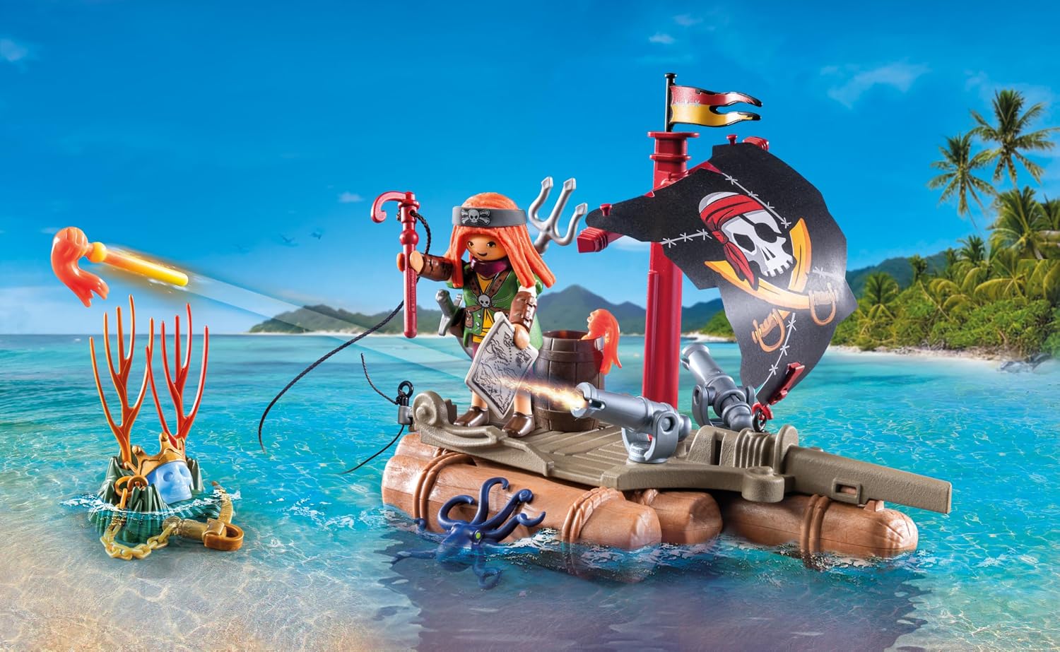 PLAYMOBIL Pirates — Radeau Pirate et Récupération de Trésor – Image 5